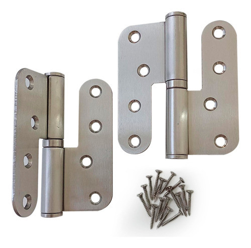 Bisagras Pomela Acero Inox 100 X 88mm Apertura Derecha X2 0