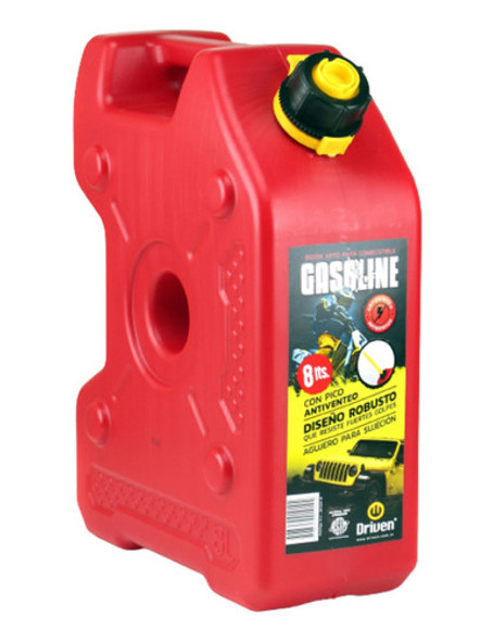 X3 Bidón 8 Lts Chato Rojo Aceites Solventes Driven 1