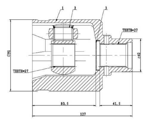 Junta Deslizante L/caja Renault Trafic C/triceta 1