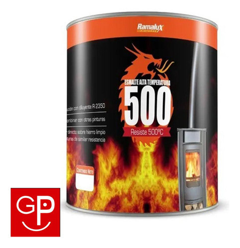 Esmalte De Alta Temperatura 500°c Grafito Ramalux 1l G P 1