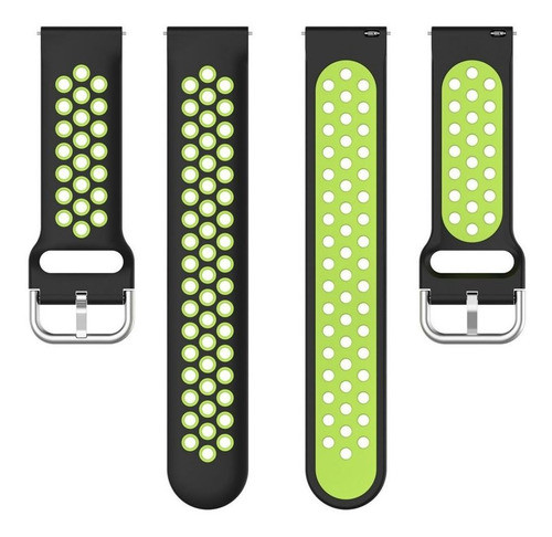 Malla Colmi Silicona P/smartwatch Negra/verde 20mm 0