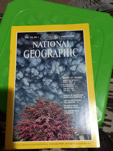 Revista National Geographic Enero De 1981 Monte Santa Helena 0