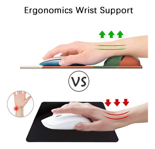 Alfombrilla Ratón Ergonómica Soporte Gel Muñecas Flores Plan 1