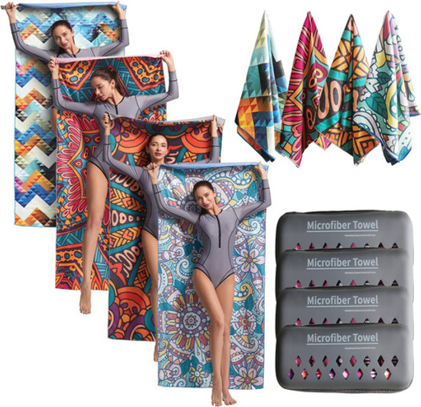 Toallas De Playa Hiturbo De Microfibra, Tamaño Extra Grande 0 Toallas De Playa Hiturbo De Microfibra, Tamaño Extra Grande 0