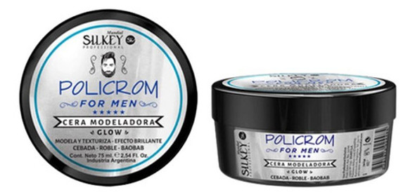 Silkey Barberia - Cera Glow Modeladora Brillante 75 Ml X 2 U 1