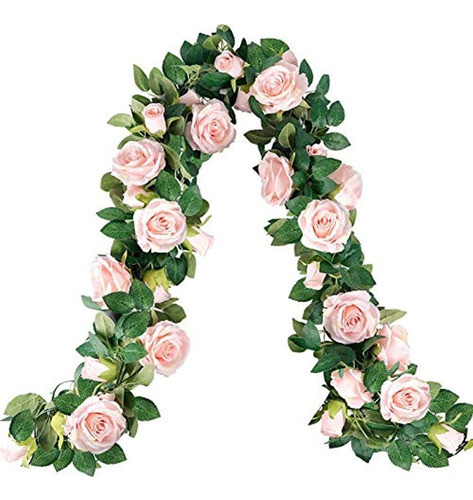 Whonline 3pcs 19.68ft Guirnaldas De Rosas Artificiales Flore 0