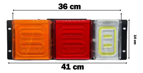 Faro Led X2 Tricolor M Atrás Giro Posicion Stop 12v Trailer 1