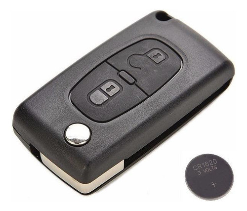 Carcasa + Pila Llave 307 308 2 Botones C/portapila Ce0536 0