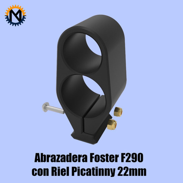 Abrazadera Para Rifle Pcp Foster F290 7,62/6,35 Para Bipode 1 Abrazadera Para Rifle Pcp Foster F290 7,62/6,35 Para Bipode 1