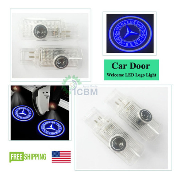 2 X Puerta Paso Sombra Cortesía Láser Logo De Luz Led Para M 1