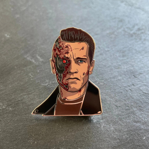 Pin Terminator 2 / Schwarzenegger Prendedor Enamel Importado 1