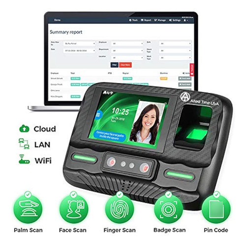 Reloj Biométrico De Tiempo Para Empleados Con 1