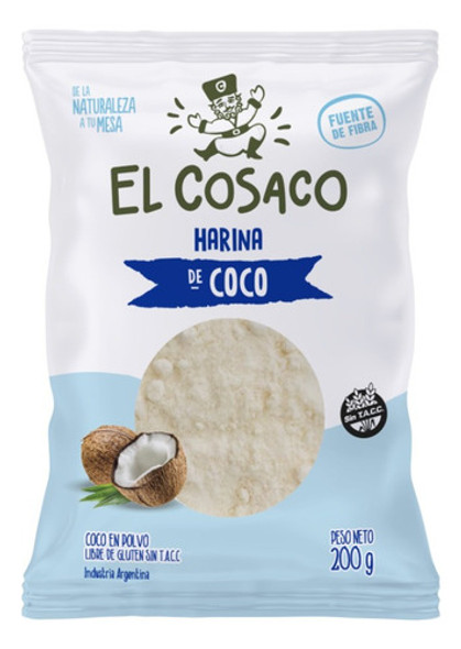 Harina De Coco Panificados Keto Alto En Fibra Sin Tacc 200g 0