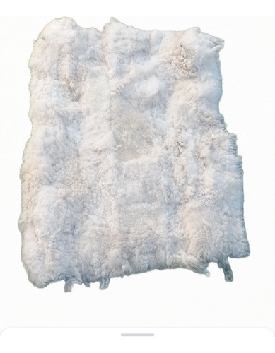 Cojinillo Natural De Oveja Pellón 50x70 Color Blanco 1