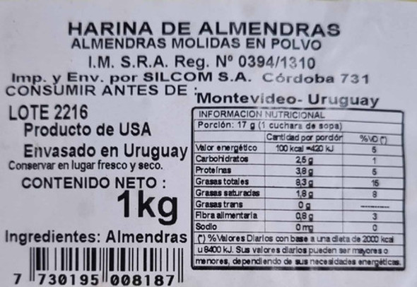 Harina De Almendras 1 Kg 1