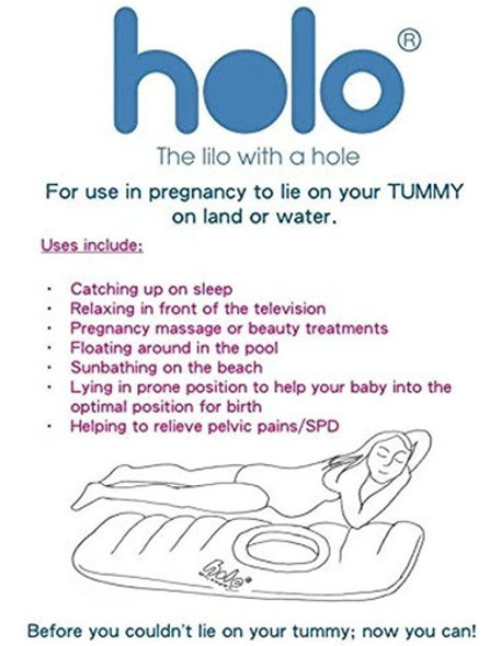 Holo The Inflatable Maternity Pillow Raft Con Un Agujero Par 1