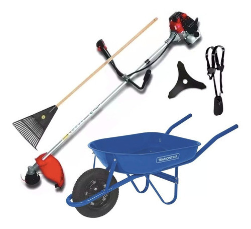 Bordeadora Desmalezadora Pro 43cc + Carretilla Kit Jardinero 0