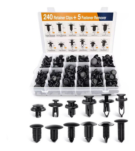 Kit De 240 Clips Automotor Universales Premium 0