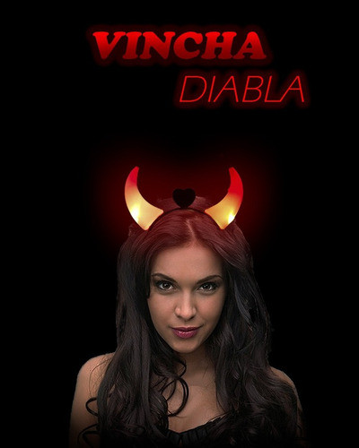 30 Vinchas Diablita Luminosas Led Diabla Diablo Cotillon 1