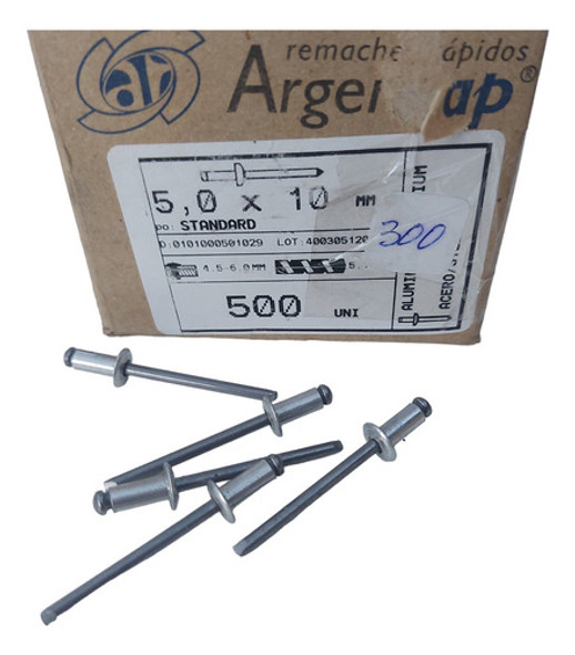 Remache Rápido Argenrap 5x 10 Standard Pack X 300u 0