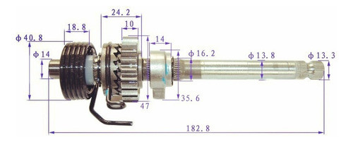 Eje Patada De Arranque New Wave 110 / 110 S W Standard 1