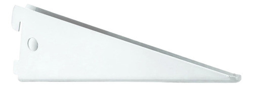 Ménsula Para Estante Repisa Riel 37cm Doble Enganche Blanca 0