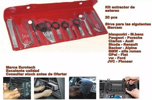 Kit Extractor Auto Estereo Universal X 20 Pzas Ruhlmann 1
