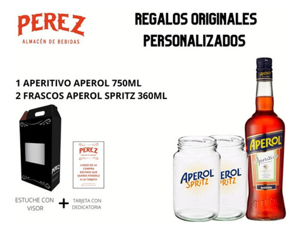 Kit Aperitivo Aperol 750ml + 2 Frascos Aperol - Pérez Tienda 1