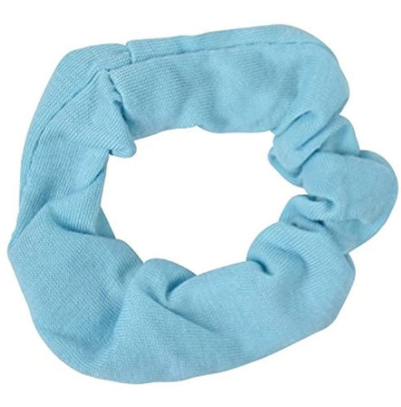 Paquete De 12 Gomas Para El Pelo De Algodon - Azul Celeste 1