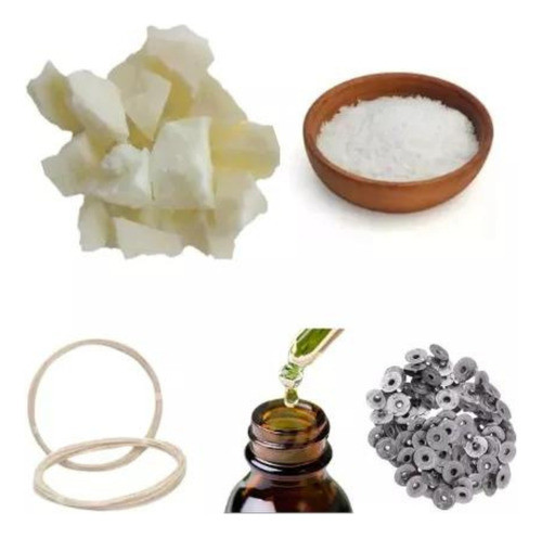 Combo Cera De Soja + Frascos Almendra 290cc X 10u Para Velas 0