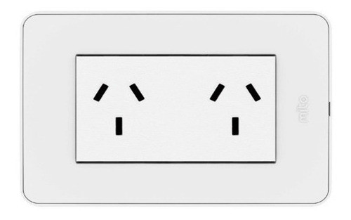 Toma Doble Jeluz Mito Blanco Bastidor Blanco X5 Unidades 0
