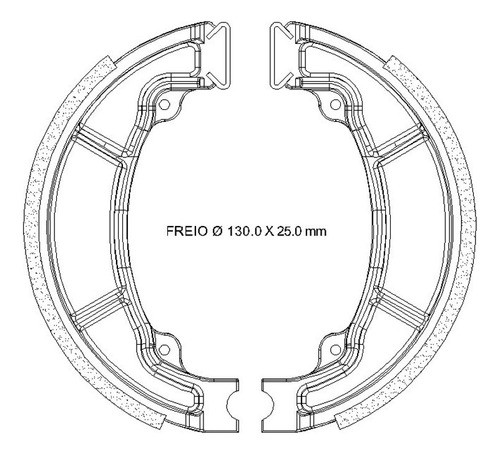 Zapata De Freno Frasle Lh806 Para Honda Cbx250 / Xr250 1