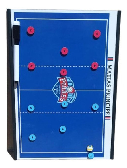 Pizarra Táctica Voley Personalizada Doble Faz Apta Fibron 0