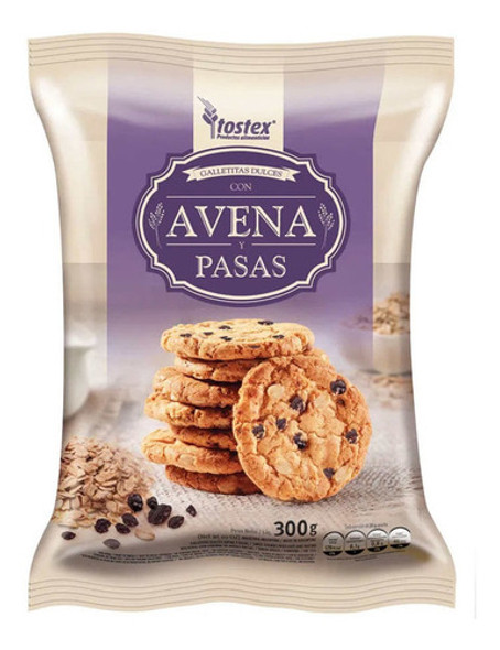 Galletitas Avena Y Pasas Tostex  300gr Caja X 10 Unidades 0