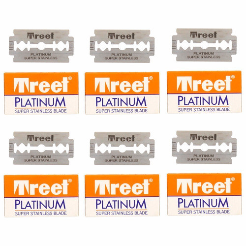 6 Cajas De Filos Treet Platinum Afeitar Barberia X 10 Barber 0