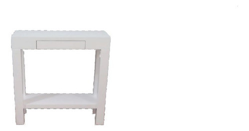 Mesa De Arrime 80 X 30 Cm Con 1 Cajón En Madera Laqueada 0