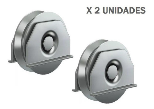 2 Ruedas Acero Porton Corredizo V 90 Mm C/ Soporte H Tuyu 1