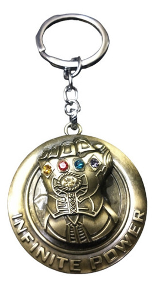 Llavero-medallon-guante De Thanos-marvel-comics-dorado 0