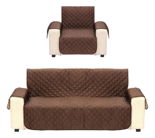 Cubre Sofa Sillon Kit 3 + 1 Cuerpo Reversible Impermeable 0