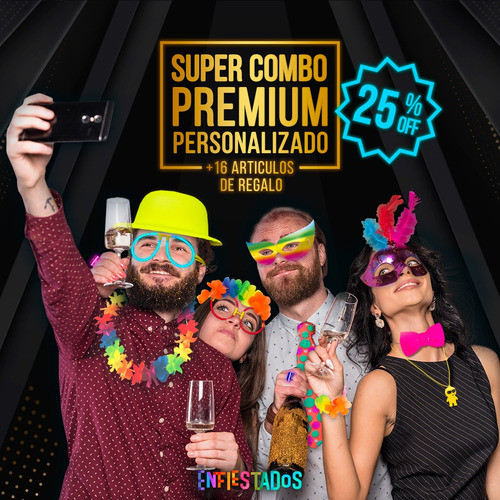 Combo Cotillon Luminoso Led Neon Fiesta Carioca 120 Personas 1
