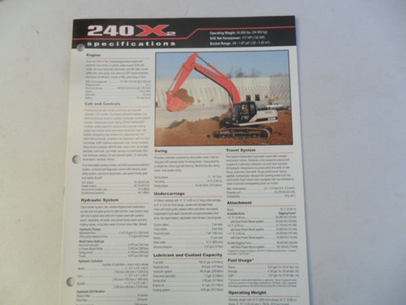 Folleto Tractor Link Belt 240 X Isuzu Pala Mecanica Antiguo 0