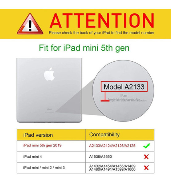 Fintie Funda Con Soporte Para L Piz Para iPad Mini 5 2019 1