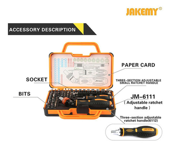 Set D/destornilladores Jakemy 69 En 1 Mag C/estuche - Ora... 1