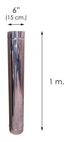 Salamandras Tromen Caño Acero Inoxidable 6'' Decohogar 1