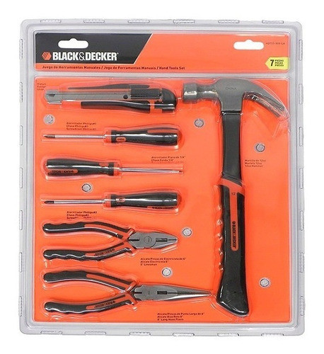 Kit De Herramientas Black Decker 7 Piezas Hdt51-909 0