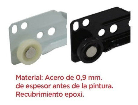 Corredera Metálica Tipo Z 40 Cm  Eurohard Blanca 1