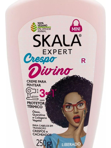 Crema Peinar Crespo Divino Protector Termico Vegano Skala 1