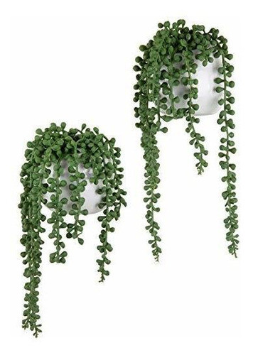 Mygift - Juego De 2 Macetas Artificiales Para Colgar En La P 0