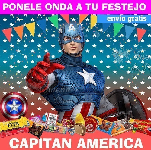 Kit Imprimible Capitan America Editable 1