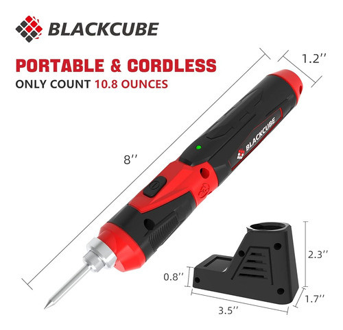 Soldador Inalámbrico Blackcube 4v, Kit De Soldadura Con Bate 1
